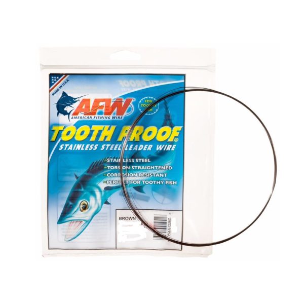 American Fishing Wire Tooth Proof Stainless Steel Single Strand Leader Wire